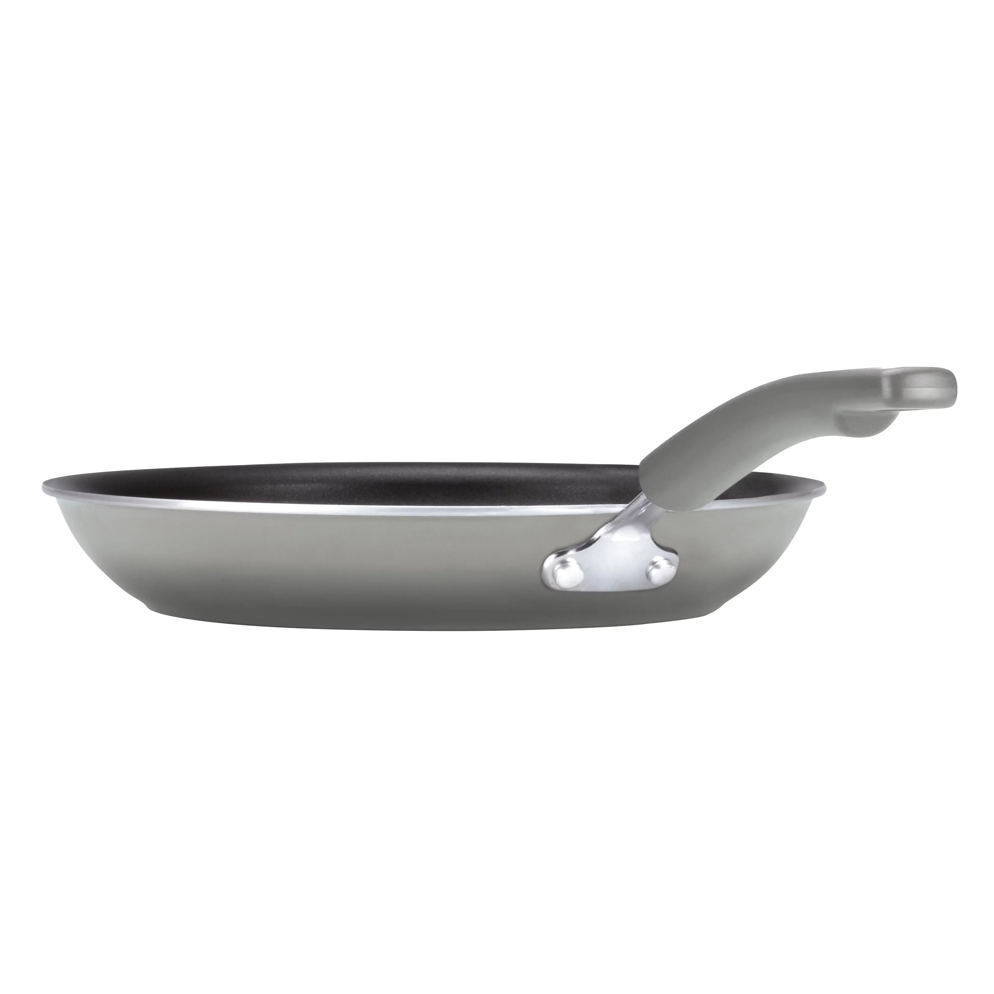 Rachael Ray Classic Brights 12.5 inch Hard Enamel Aluminum Nonstick Skillet, Sea Salt Gray Gradient