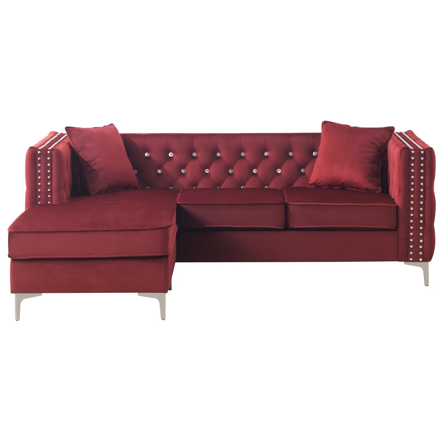Maykoosh Victorian Vintage G826B-SC Sofa Chaise , Burgundy