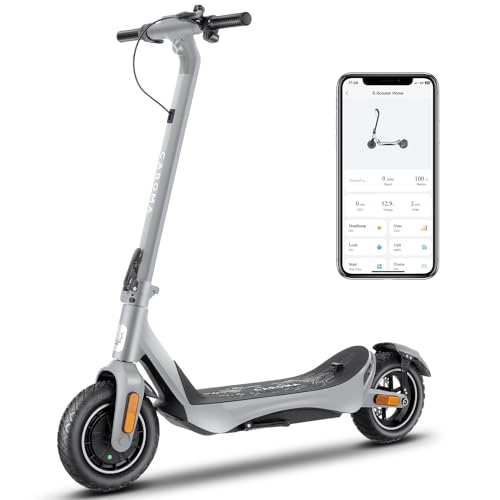 Caroma Electric Scooter Adults, 850W Motor, Max 36 Mph & 30-37 Miles Long Range, 10 Inch Run-Flat Tires, Folding E-Scooter with Dual Motor and Dual Brakes, Smart Control