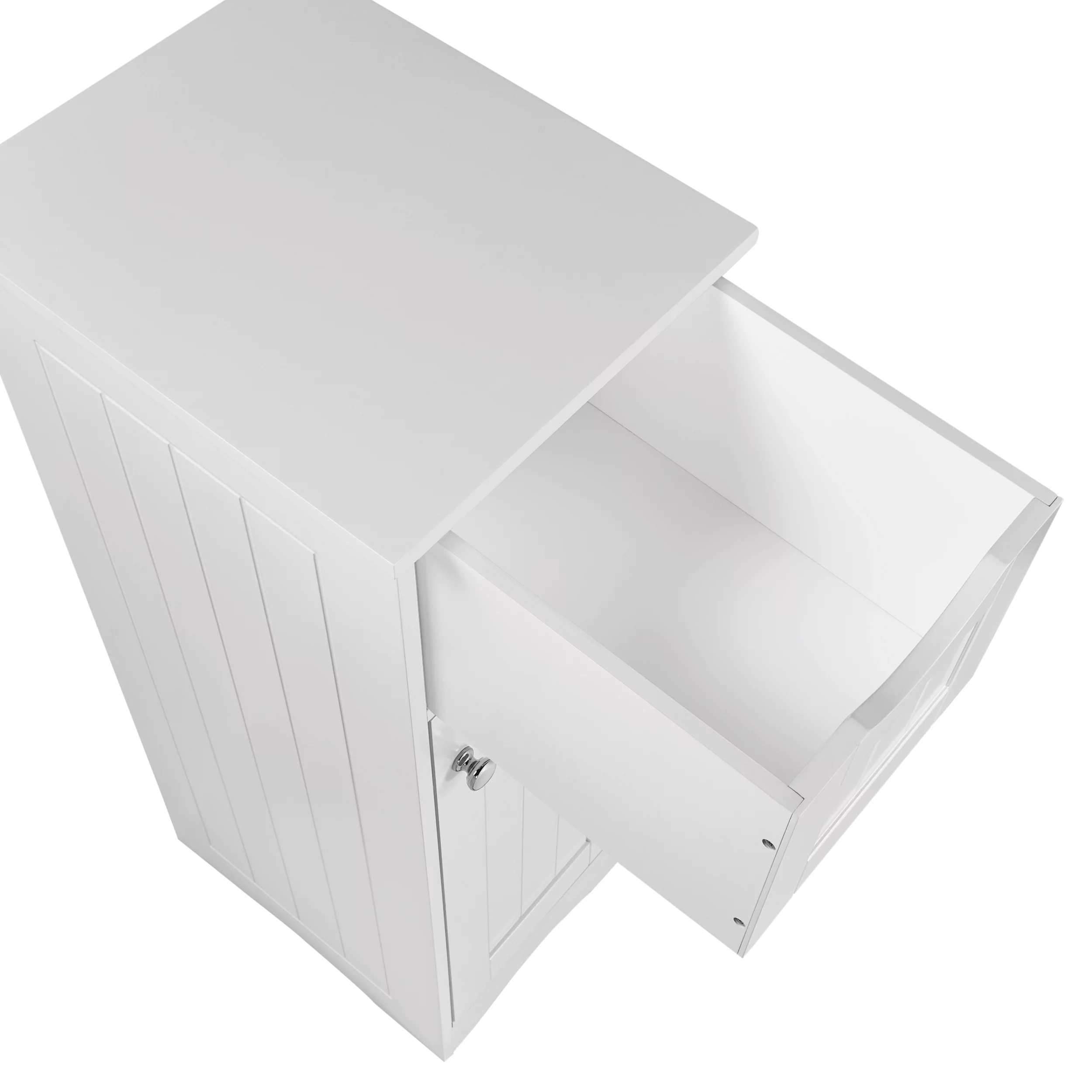 Ashland Slim Cabinet with Drawer, White