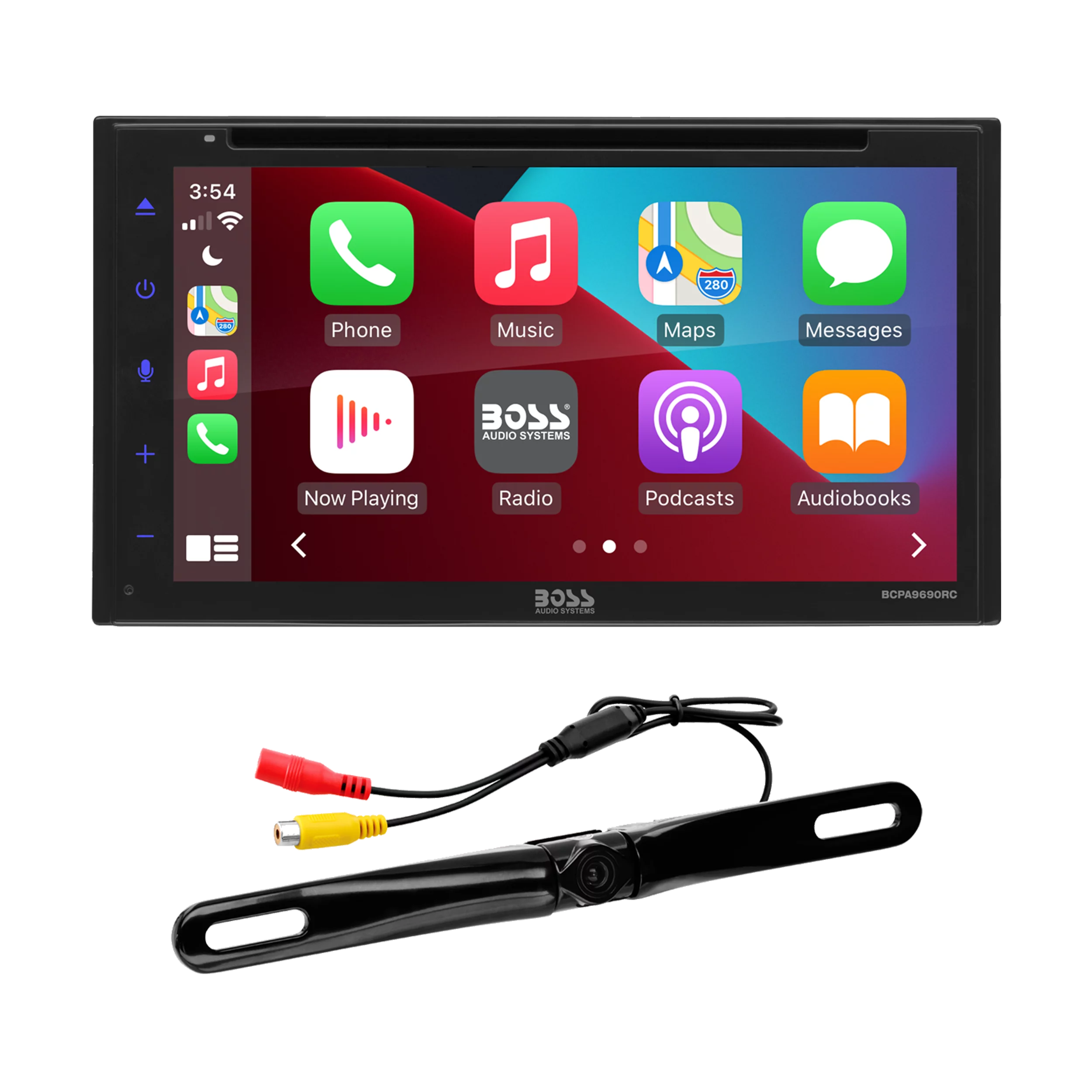 BOSS Audio Systems BCPA9690RC 6.75” Apple CarPlay Android Auto Car DVD Player