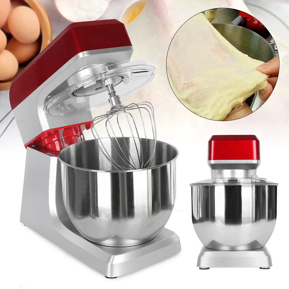 DENEST 1.2KW Household Commercial Six Speed Electric Food Mixer Dough Mixer Egg Beater
