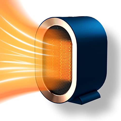 Portable Space Heater, Small Electric Space Heater for Indoor Use, 1200W PTC Ceramic Heater with 2 Modes, Tip-Over & Overheat Protection, Quiet Fast Safety Heating for Office Room Desk Bedroom