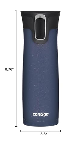Contigo AUTOSEAL West Loop Vacuum-Insulated Stainless Steel Travel Mug with Easy-Clean Lid 20 oz Sake