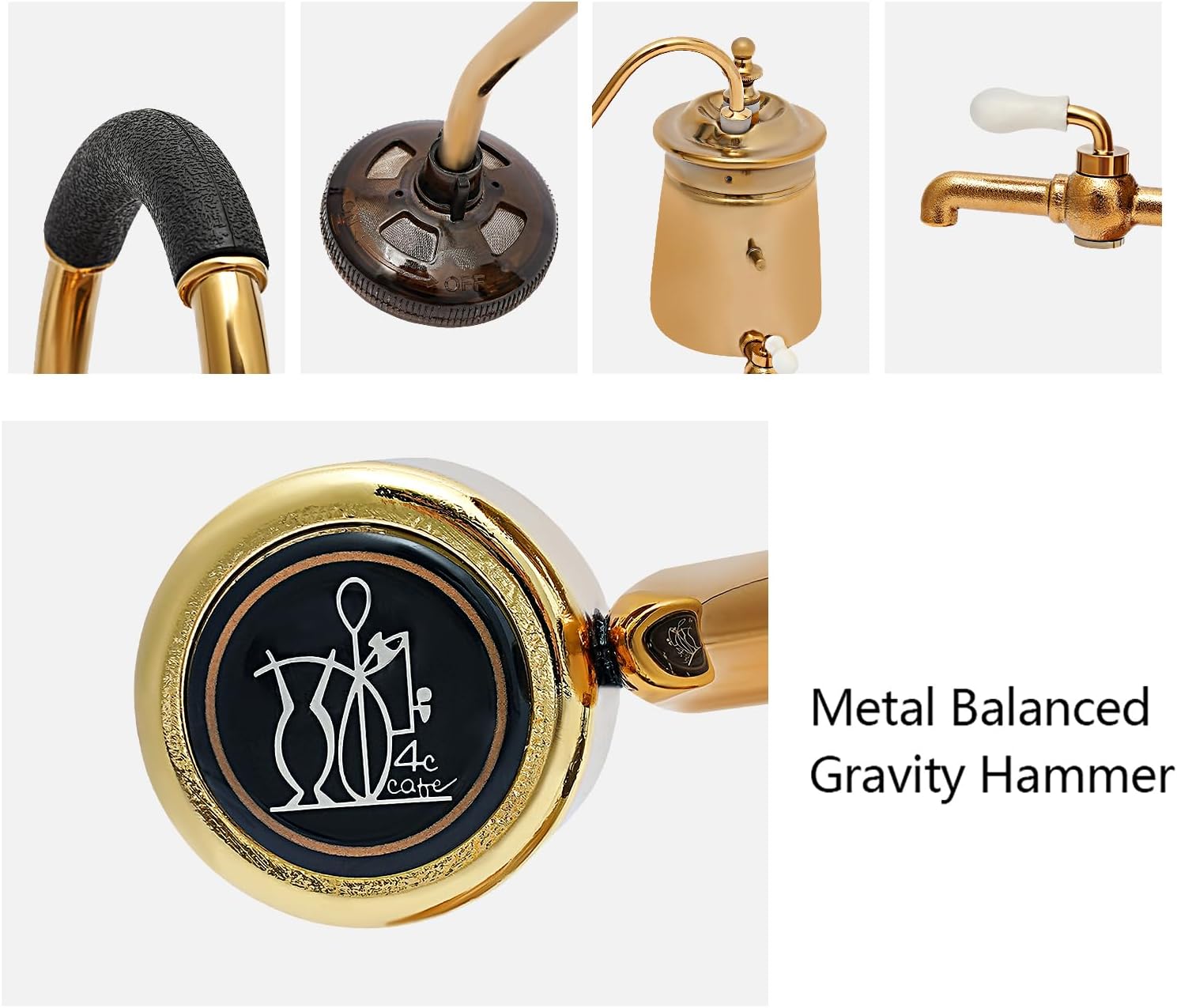 Luxury Royal Family Balance Syphon Siphon Coffee Maker Gold Siphon Brewer, Classic Retro Luxury