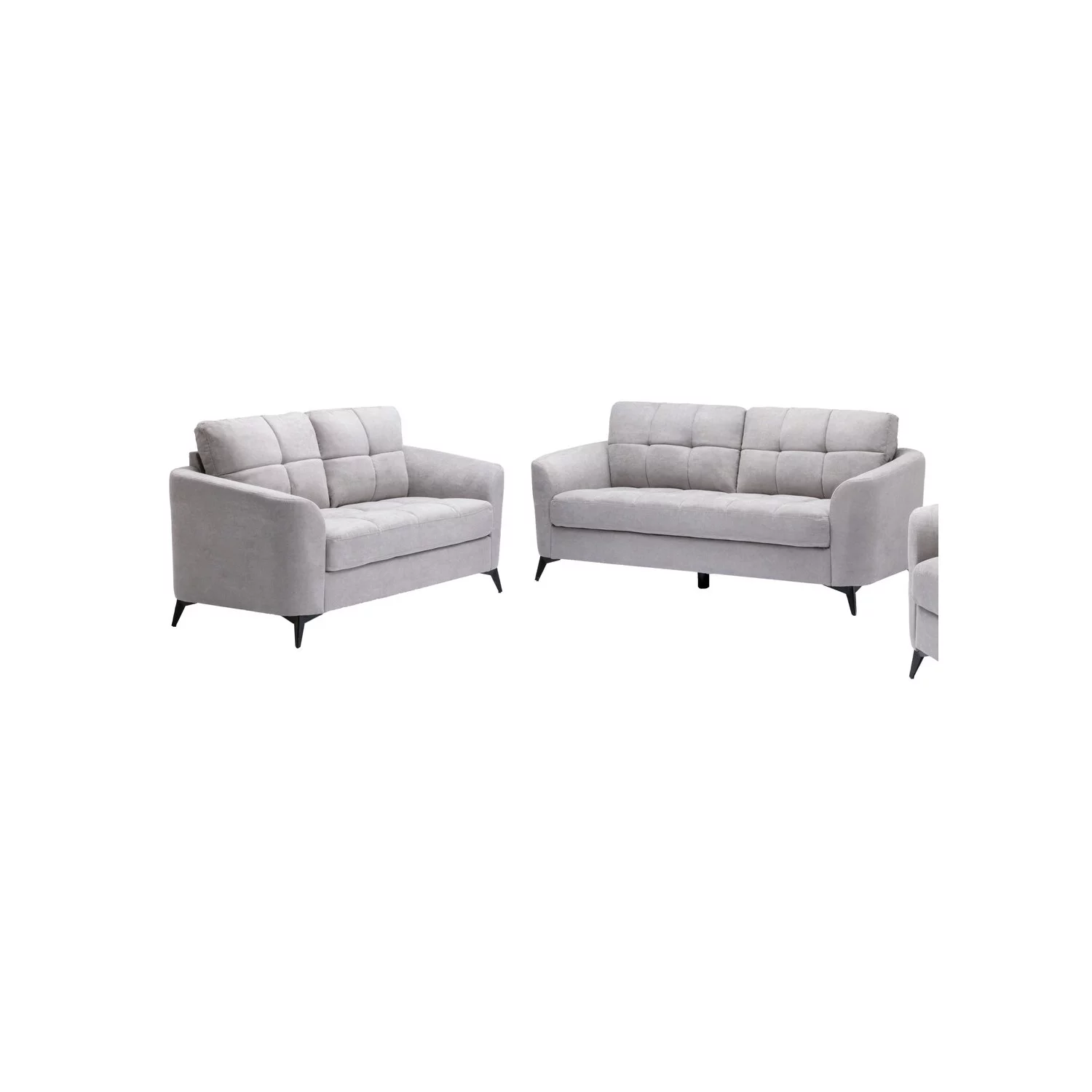 Lilola Home Callie Linen Fabric Sofa Loveseat Living Room Set