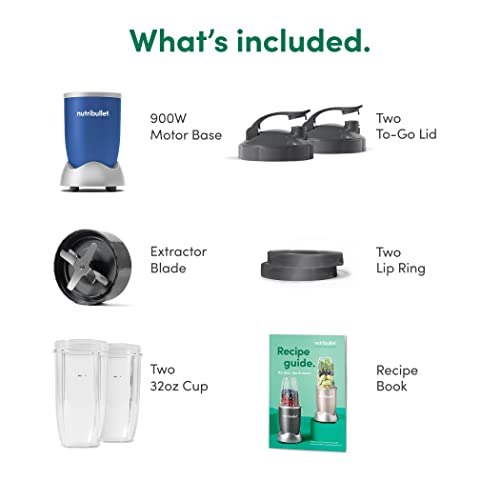 NutriBullet NB9-1301B Pro 13 Pcs Cobalt Blue, 900W Food Blender