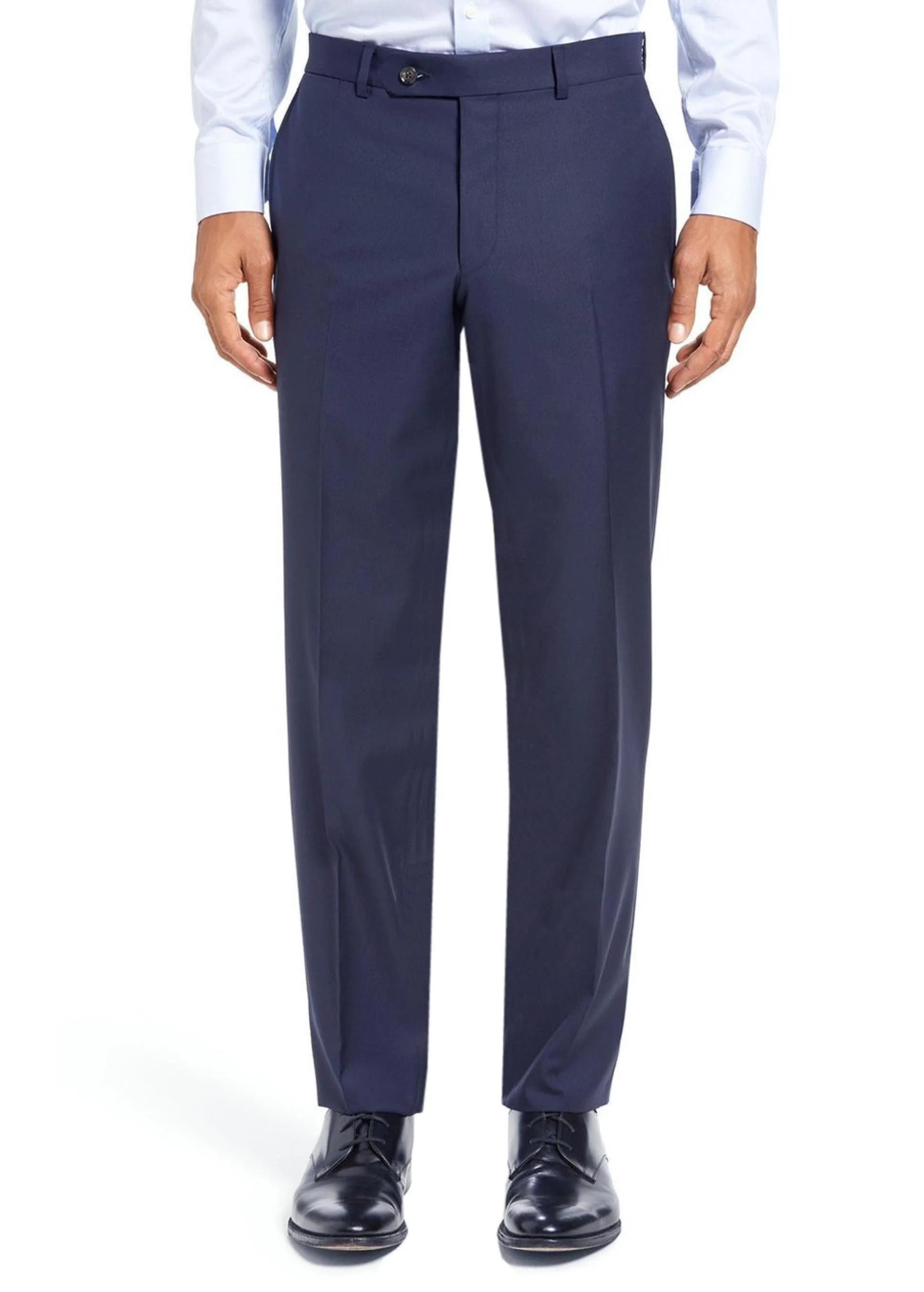 Mens Side Vent Two Piece Blue Stripe Modern Fit Suit