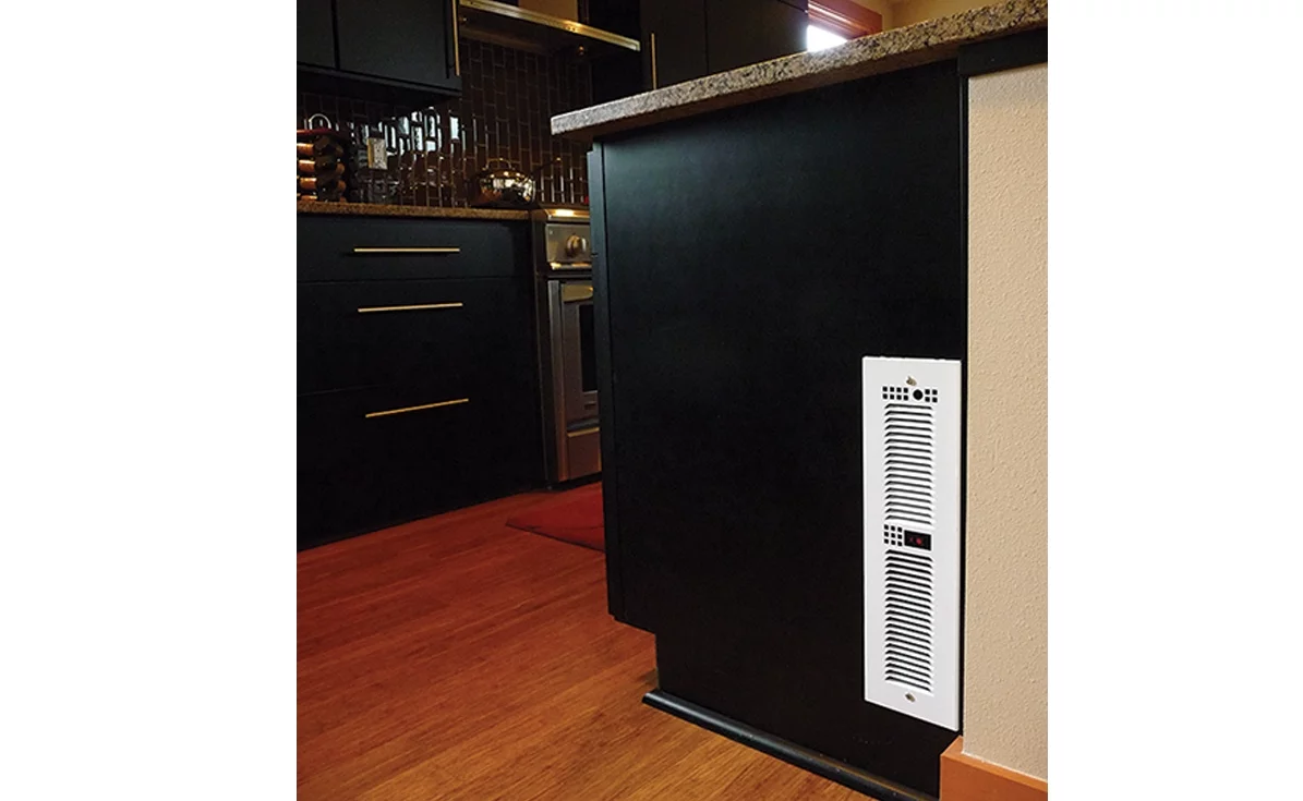 King Electric KTW 1500W / 240V Kickspace Heater, White, KTW2415-HLS-RG-W