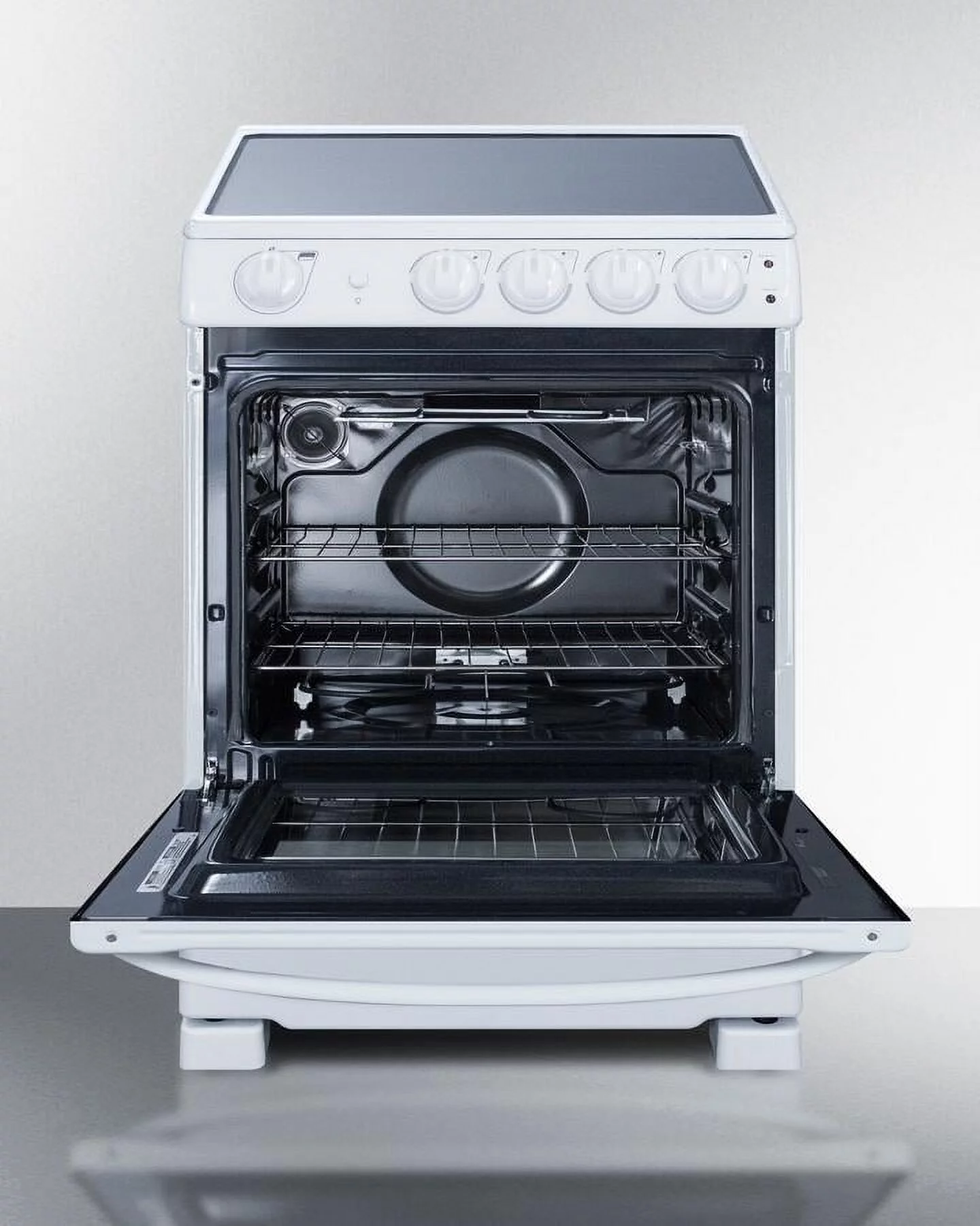 Summit Appliance  24 in. Wide Electric Smooth-Top Range, White