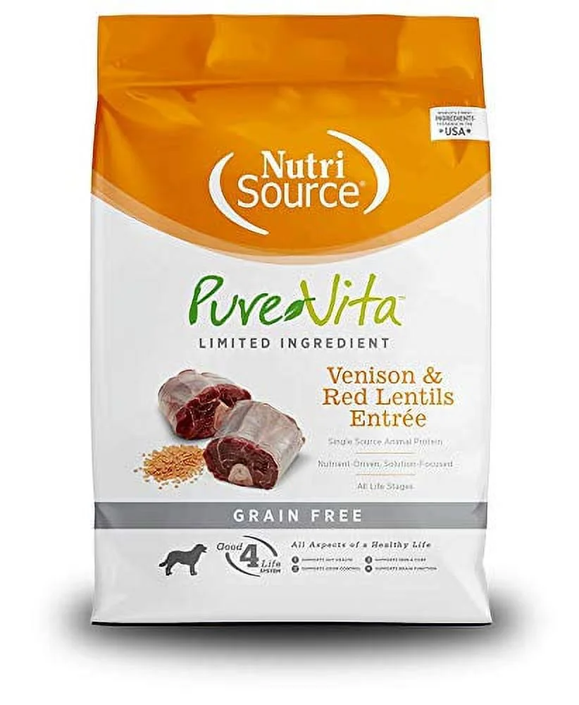 Nutri Source Purevita Grain Free Venison Dog Food 25Lb