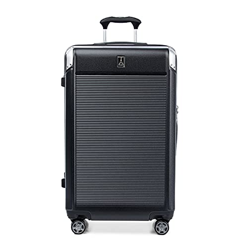 Travelpro Platinum Elite Hardside Expandable Carry on Luggage, 8 Wheel Spinner, TSA Lock, Hard Shell Polycarbonate Suitcase, Metallic Sand, Compact Carry on 20-Inch