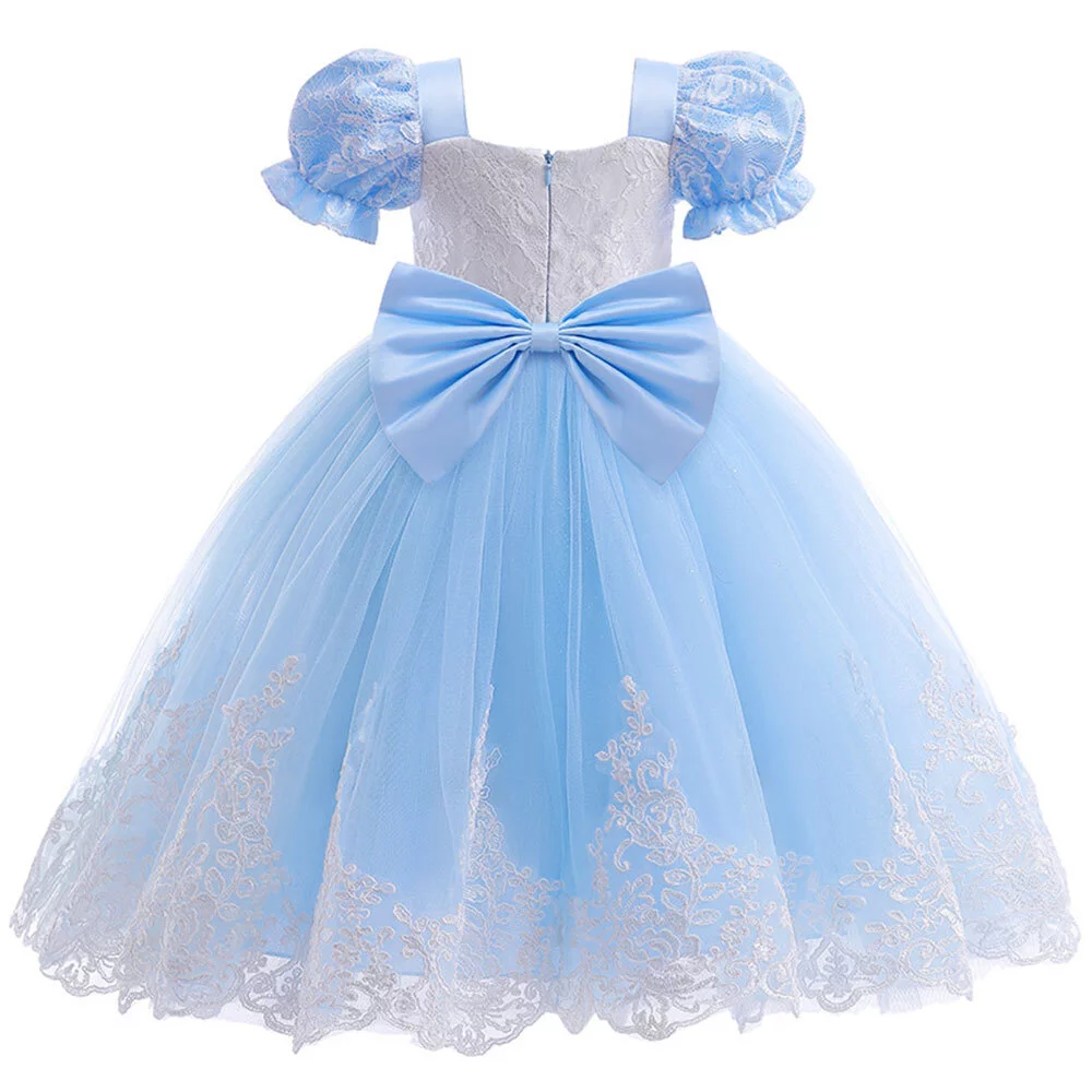 Girls Cinderella Dress Princess Costume Halloween Fancy-Dress for 3-10 Years