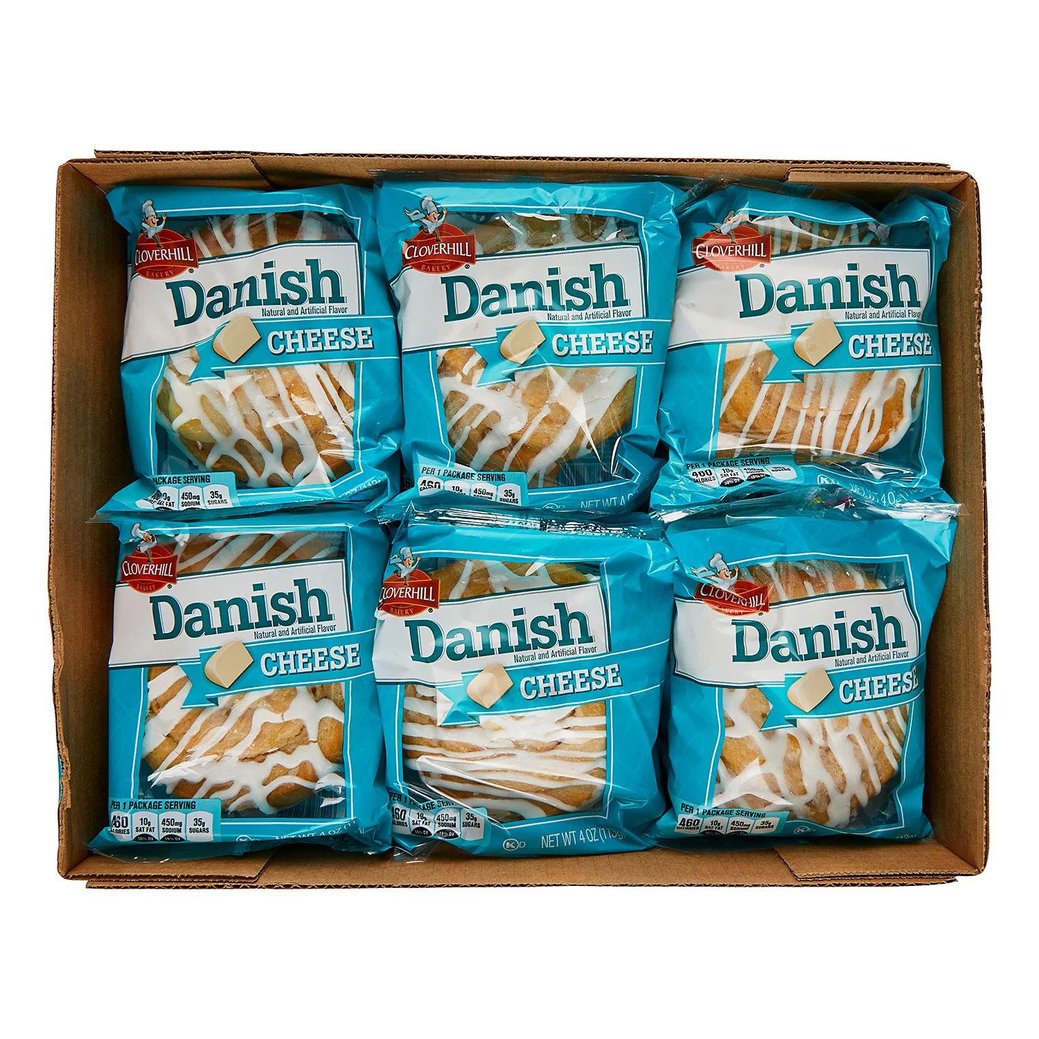 Cloverhill Bakery Cheese Danish, 4 Ounce, 12 per Box