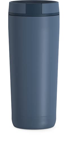 THERMOS ALTA SERIES Stainless Steel Tumbler 18 Ounce, Matte Steel/Espresso Black