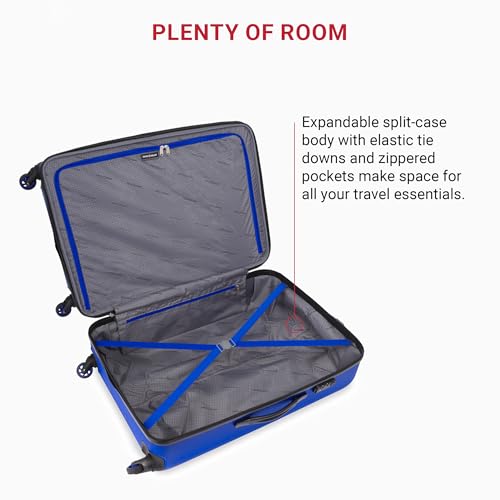 SwissGear 7366 Hardside Expandable Luggage with Spinner Wheels, White, Carry-On 19-Inch