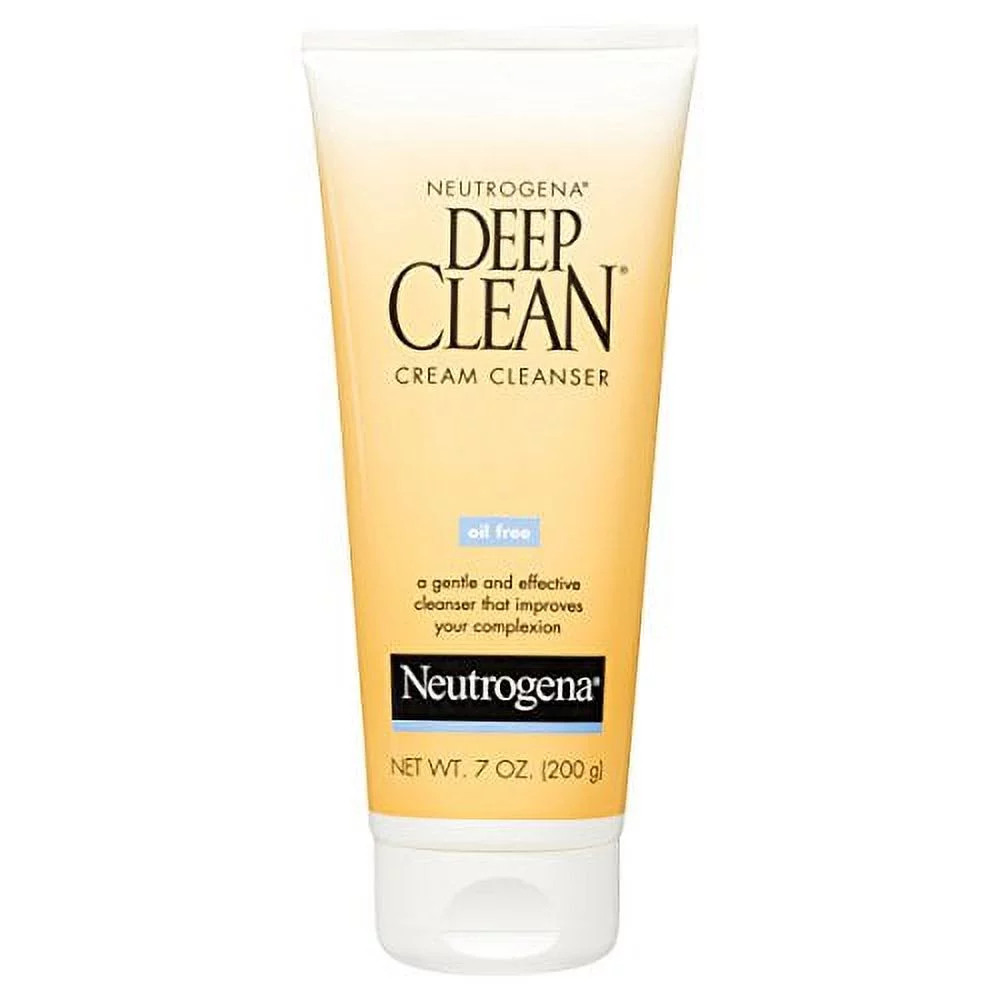 Neutrogena Deep Clean Cream Cleanser, 7 Fl. Oz (Pack of 4)