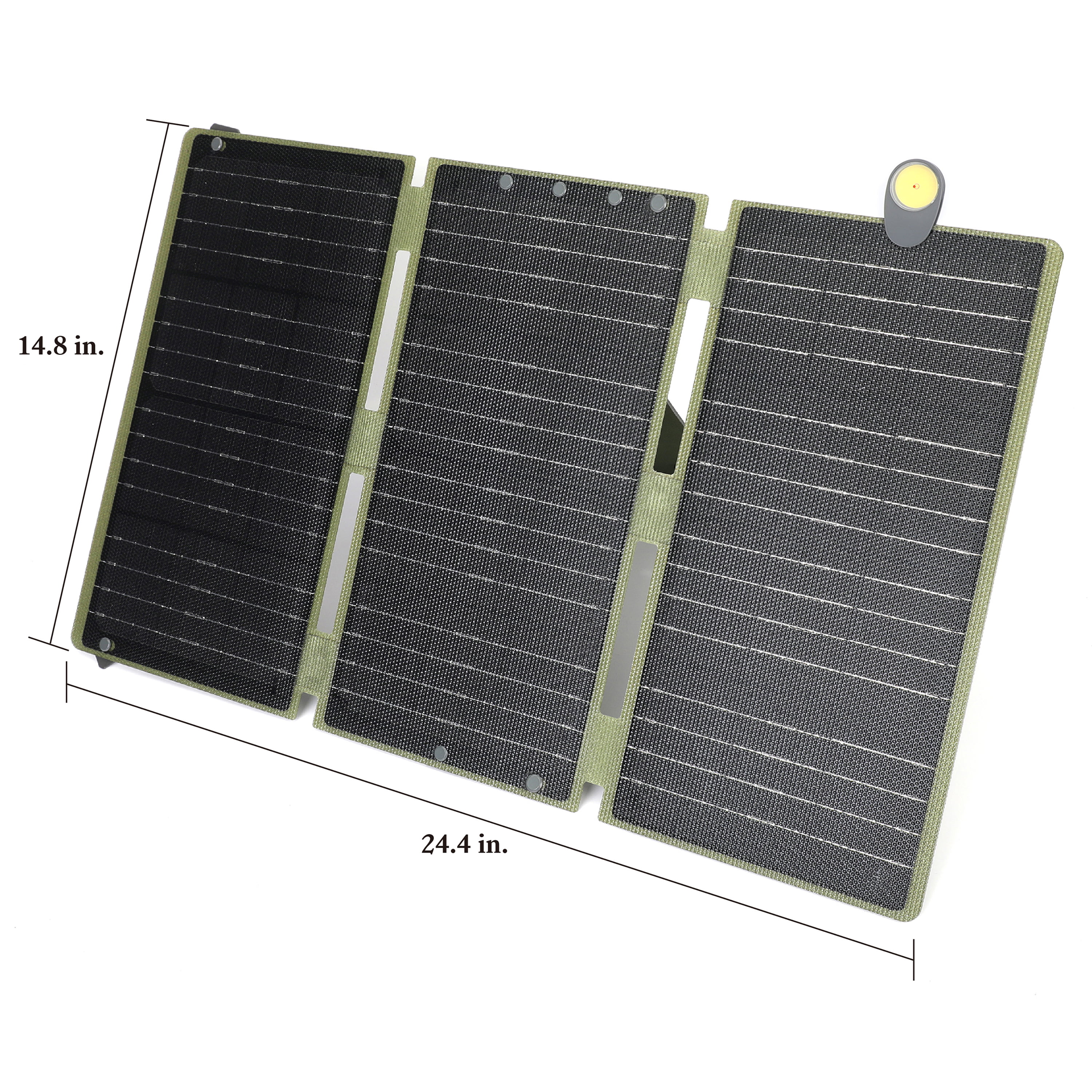 Swiss Tech 30W Foldable Solar Panel, USB-A and USB-C, Phone Charger, Waterproof, Emergency, Solar Panel Only