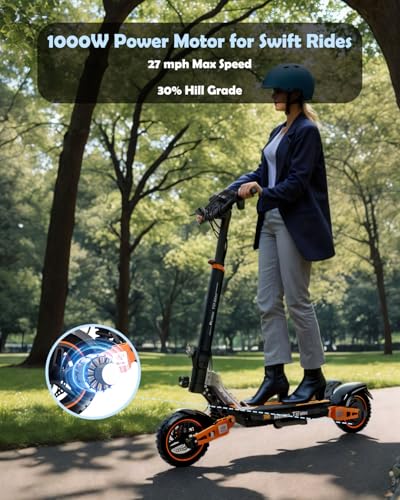 Ruitoo® Electric Scooter, 1000W/1600W/5600W Motor, Off Road Electric Scrooter Adults, 27/32/34/47Mph Top Speed, 28/35/44/50/53 Miles Max Range,Foldable E-Scooter Support Return