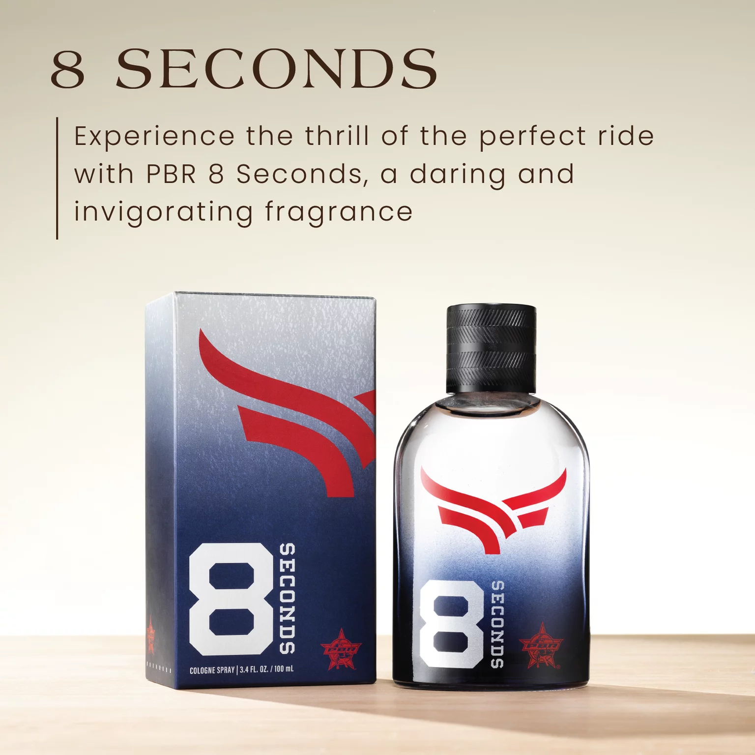 Tru Western PBR 8 Seconds Men's Cologne, 3.4 fl oz (100 ml) - Bold, Fresh, Magnetic