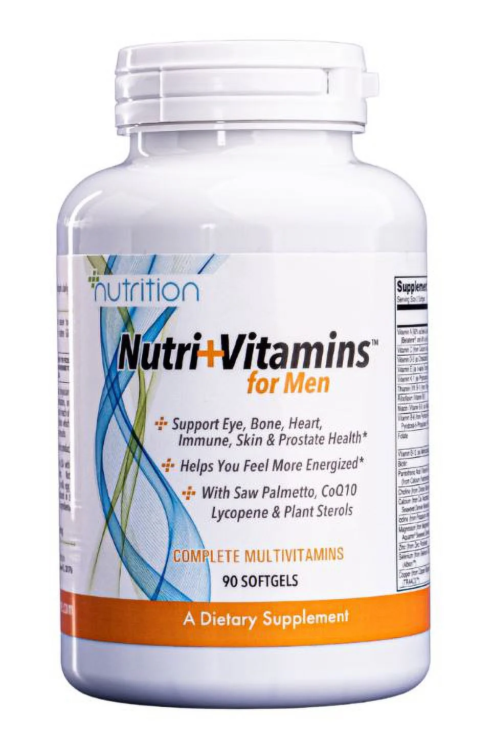 Nutri Plus Fit Men's Multivitamin with Saw Palmetto, Plant Sterols, Lycopene & CoQ10, 90 Softgels