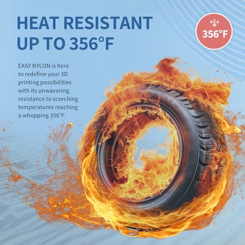 OVERTURE Nylon Filament 1.75mm 3D Printer Filament, Polyamide (PA) 1kg Spool (2.2lbs), Dimensional Accuracy +/- 0.02 mm, Fit Most FDM Printer (Black)