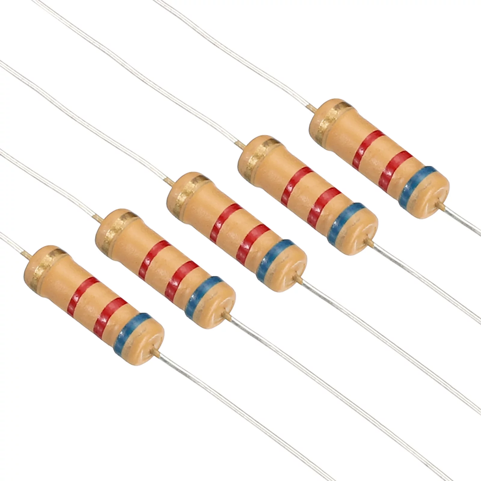 Uxcell 1W 1K Ohm-2M Ohm 5% Carbon Film Resistor, 48 Values Electronic Components Assortment, 480 Pack