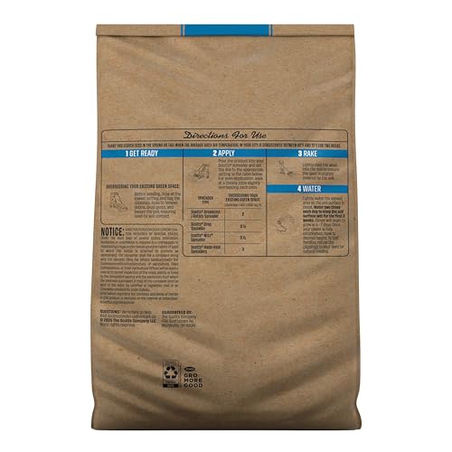 O.M. Scott and Sons Tall Fescue Blend Grass Seed, Fertilizer and Soil Improver, Naturally Crowds Out Weeds, Covers Up to 2,000 sq. ft., 8 lbs.