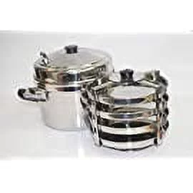 Tabakh Stainless Steel 4-Rack Idli Stand, Makes 16 Idlis