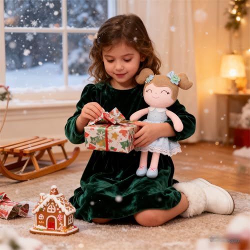 Gloveleya Baby Girl Gift First Baby Doll Plush Doll Print Sunflowers