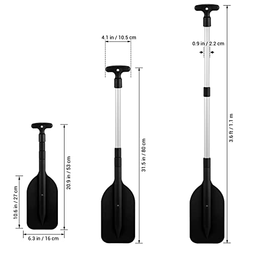 2Pcs Telescopic Kayak Paddle Rafting Boat Paddle Canoe Oars Plastic Aluminum Alloy Boat Oars