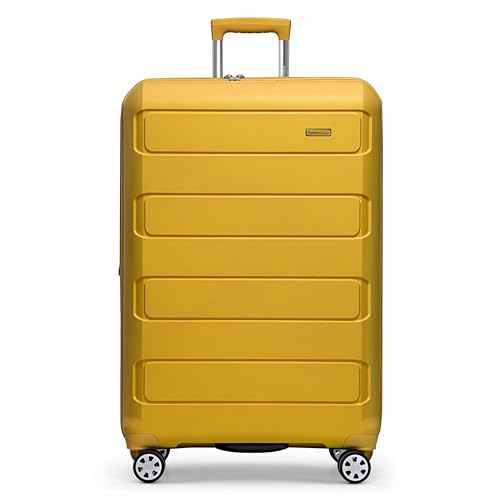 Traveler's Choice Pagosa Indestructible Hardshell Expandable Spinner Luggage, Black, 22