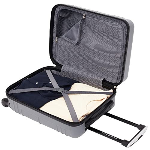 Travelers Club Richmond Spinner Luggage, Charcoal, Carry-On 22-Inch