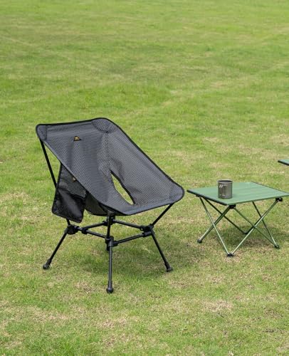 iClimb Ultralight Compact Camping Folding Beach Chair with Anti-Sinking Large Feet