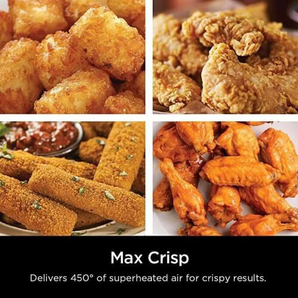 Built-In Smart  Black Large Electric Air Fryer 4 Qt