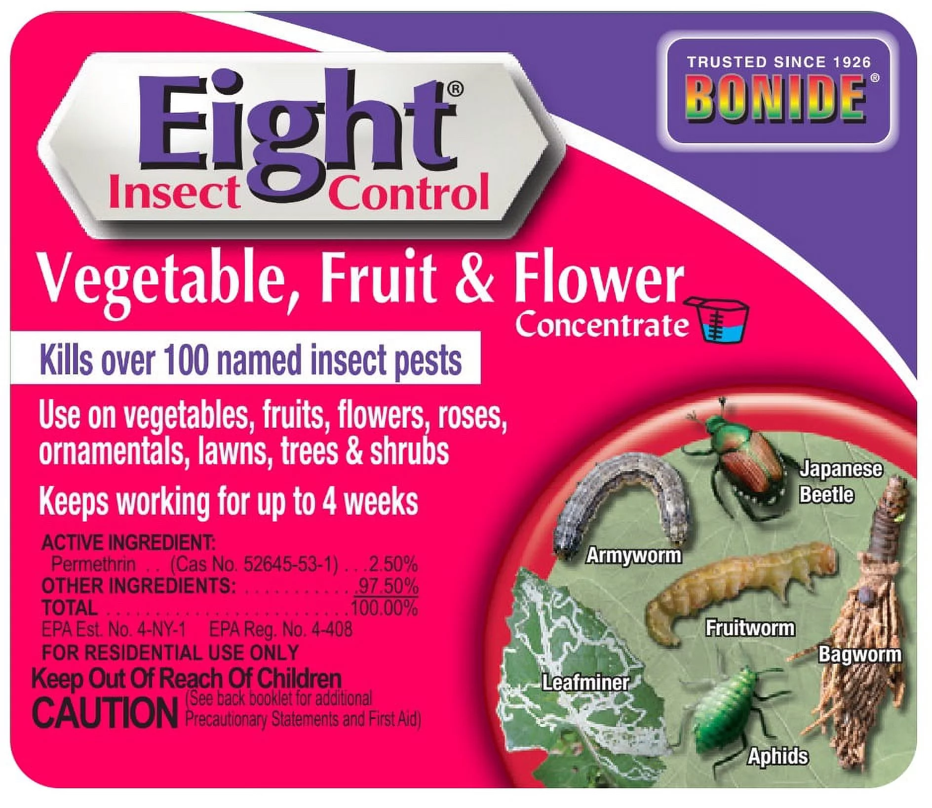 Bonide Eight Vegetable, Fruit & Flower Insect Killer Liquid Concentrate 32 oz