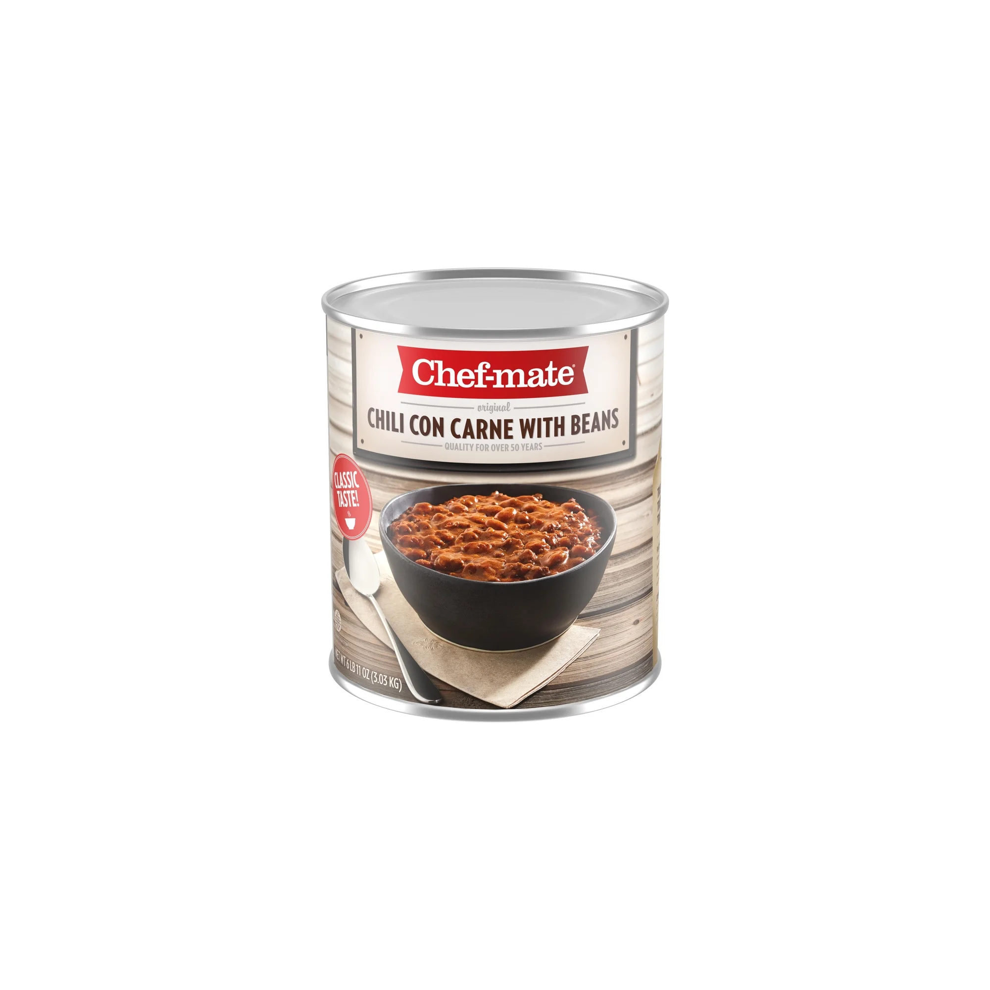 Chef-mate Beef Chili, Canned Beans with Meat, 6 lb 11 oz (Pack of 20)