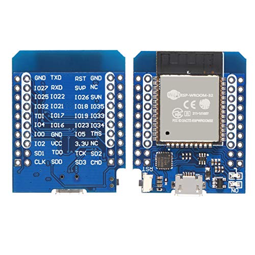 ESP32 D1 Mini NodeMCU ESP-WROOM-32 WLAN WiFi Bluetooth IoT Development Board 5V Compatible with Arduino (3pcs)