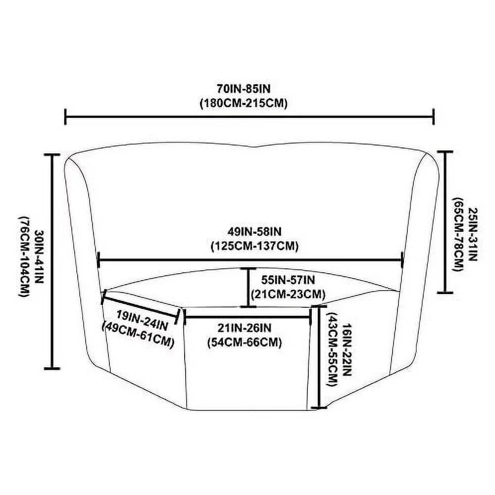 Corner Sofa Cover 1 Piece Additional Corner Seat Cover Sectional Recliner Sofa Slipcover Velvet Stretch Soft Corner Piece For Reclining L Shape Sofa Couch