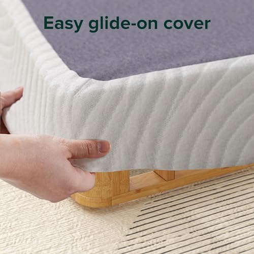 ZINUS Edgar 4 Inch Wood Box Spring, Mattress Foundation, Sturdy Wood Structure, Low Profile, Easy Assembly, King
