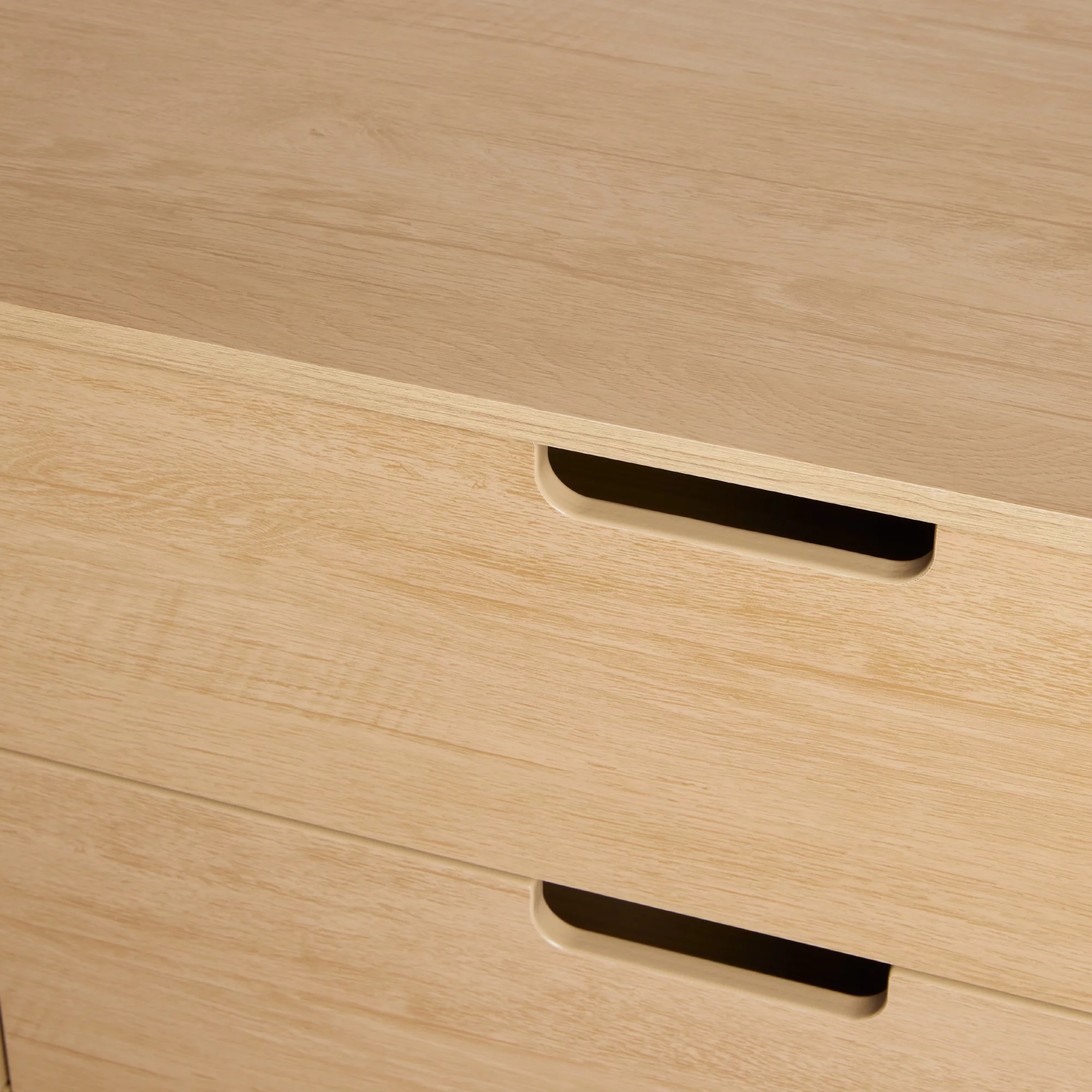 Walker Edison Modern 6-Drawer Dresser with Cut-Out Handles, Riviera