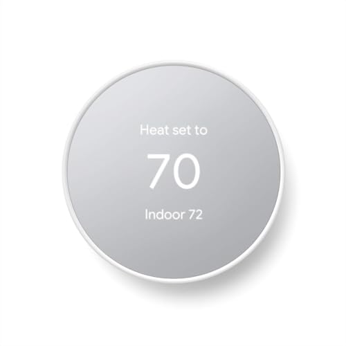 Google Nest Thermostat - Smart Thermostat for Home - Programmable Wifi Thermostat - Snow,1.07