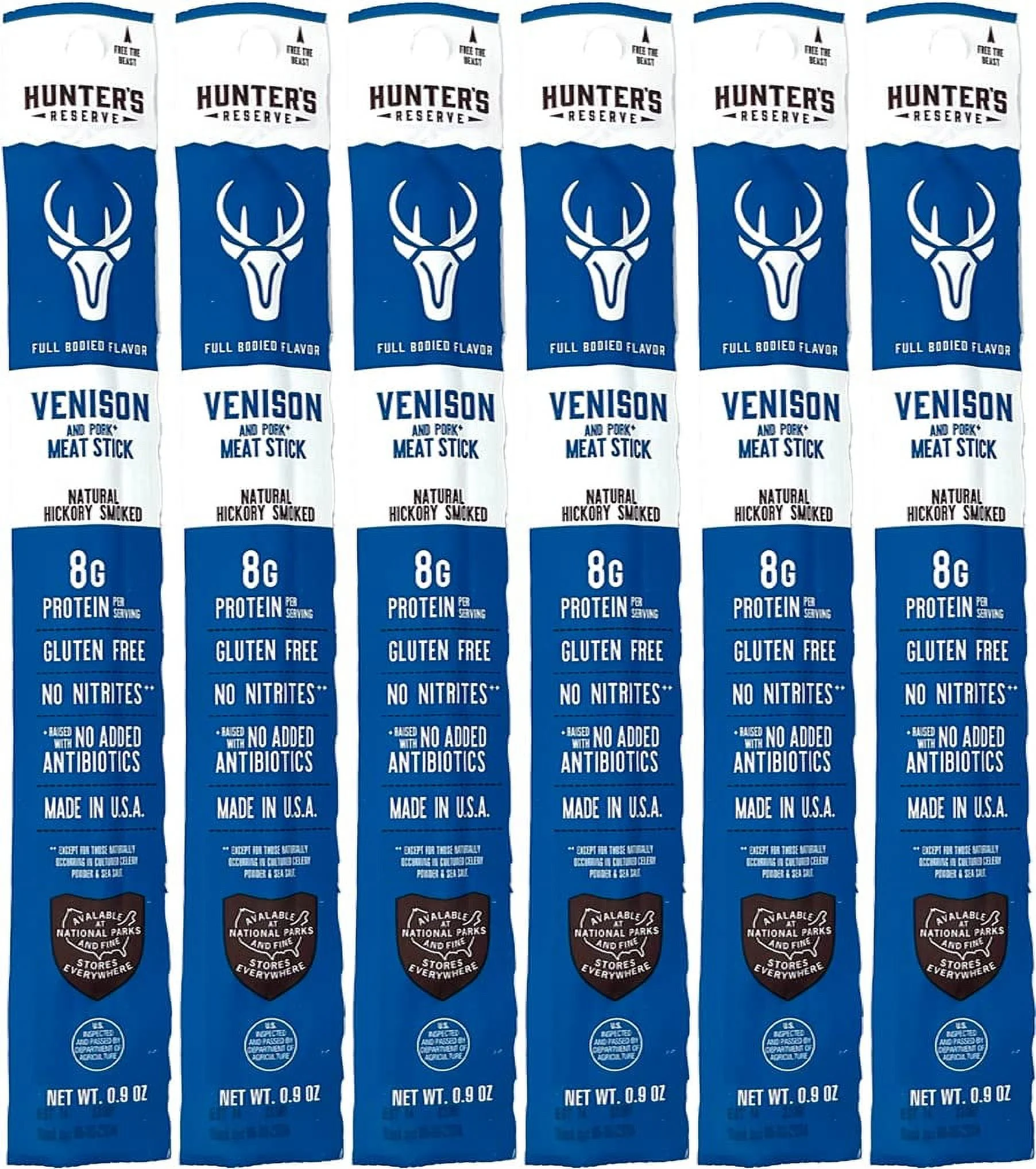 Reserve - Exotic Meat Trail Sticks - Adventure You Can Taste - Wild Game Jerky Sticks (VENISON, 6 CT)