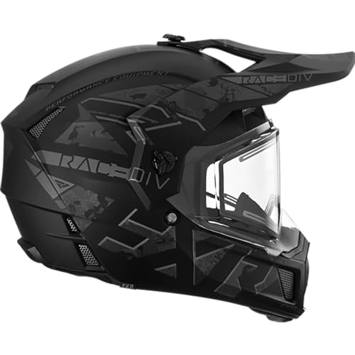 FXR Clutch X Evo Snowmobile Helmet E Shield Lightweight Breath Box Stealth Black