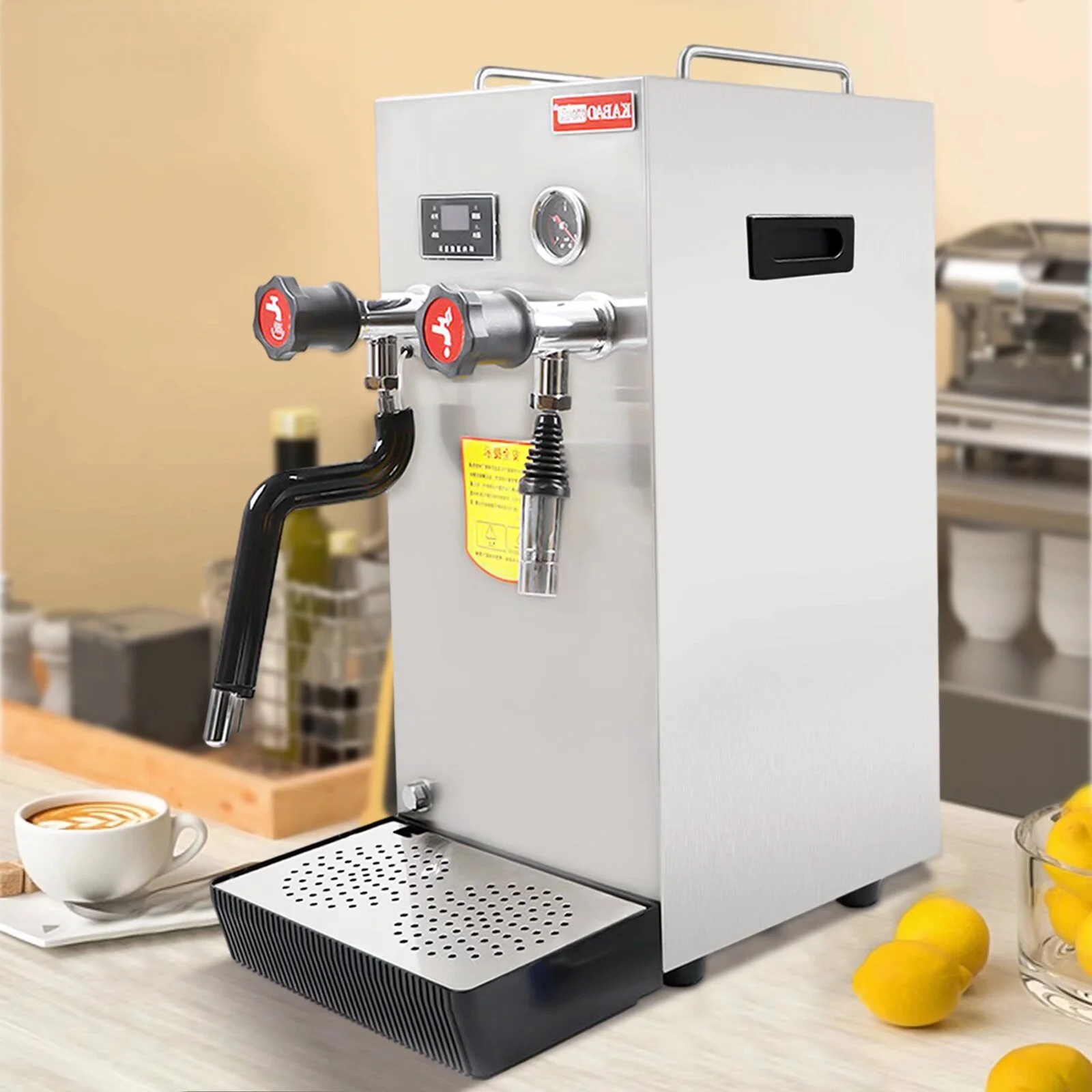 OUKANING Professional Espresso Coffee Milk Foam Machine 8L Steam Water Boiling Machines