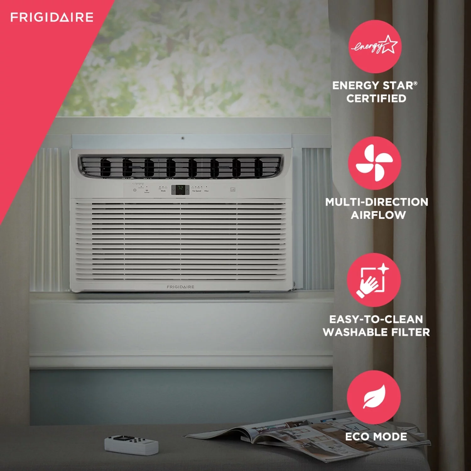 Frigidaire 18,000 BTU Energy Star Window Air Conditioner with Wi-Fi Connection and Slide Out Chassis