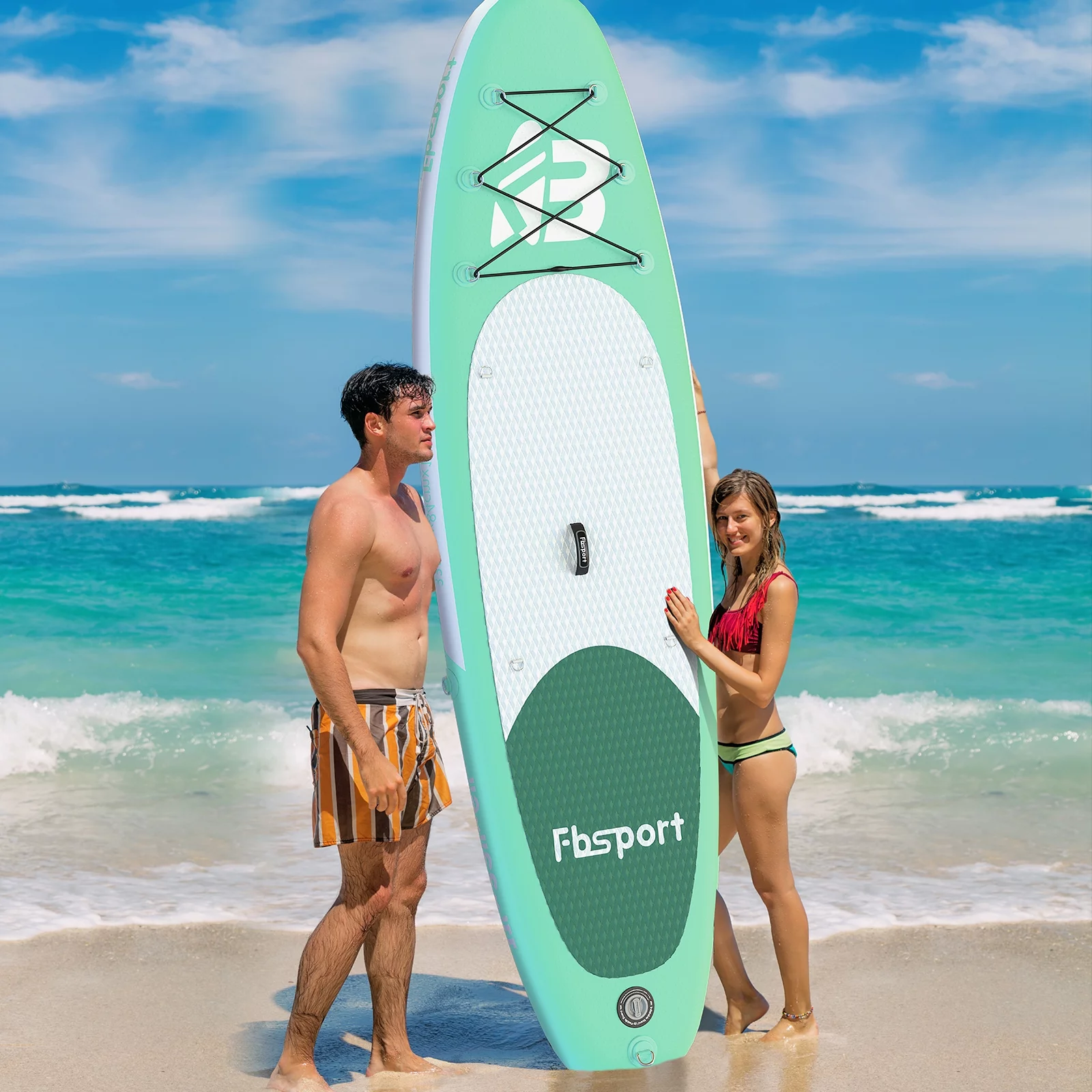 Fbsport Inflatable Elextric Paddle Board, Stand UP Paddleboard 11' Length with Electric Pump SUP Accessories