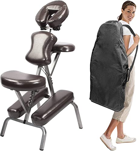 Master Massage Bedford Adjustable Portable Folding Full Body Massage Chair, Coffee, 11