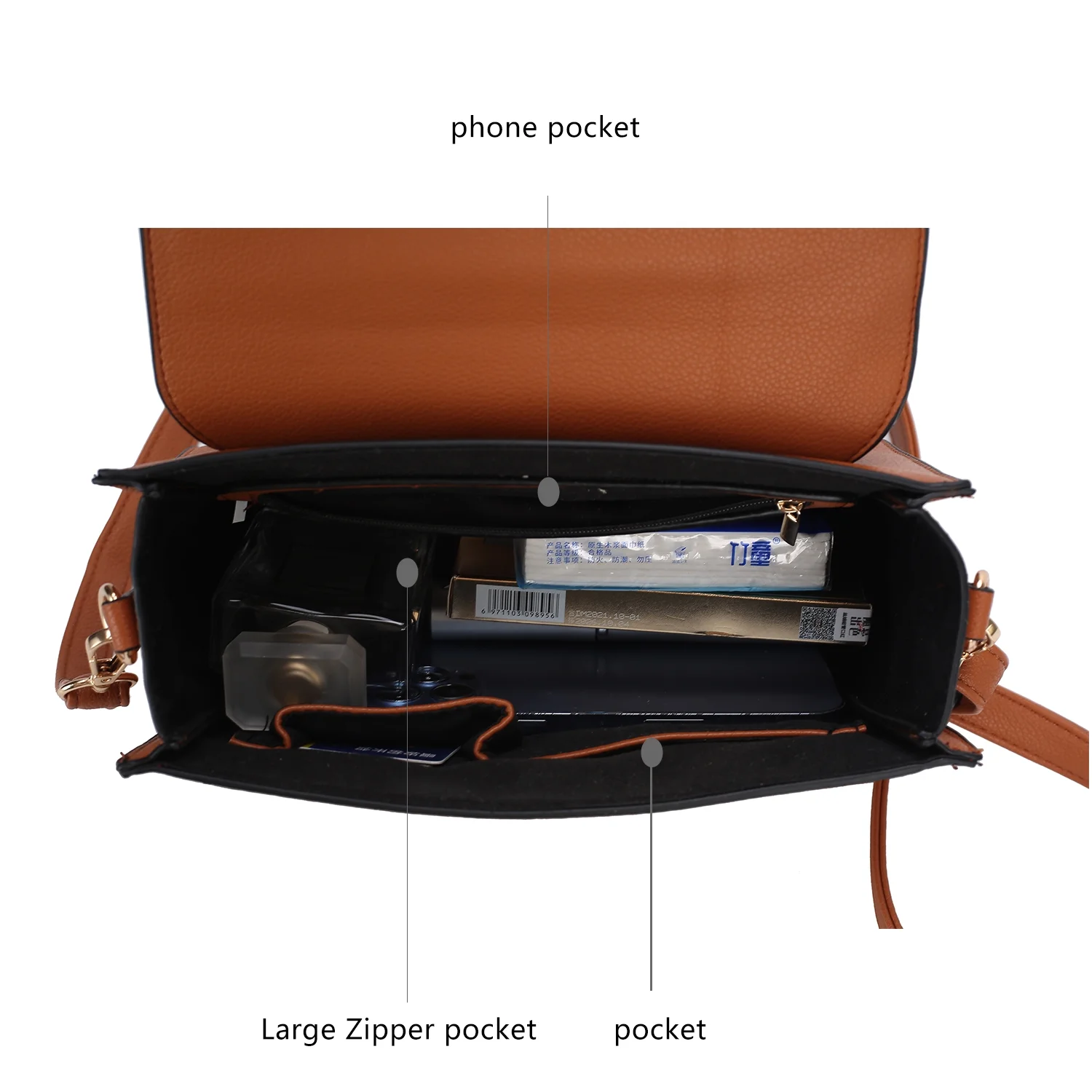 MKF Collection Sylvie Croco Embossed Vegan Leather Women’s Shoulder Bag, Stylish Crossbody Purse Handbag by Mia K - Coffee