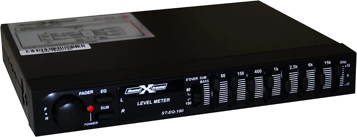 SOUNDXTREME 7 Pive Stereo Graphic Equalizer with Fader Control ST-EQ-180